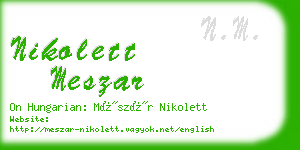 nikolett meszar business card